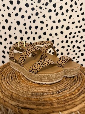 Soda Leopard Print Platform Sandals